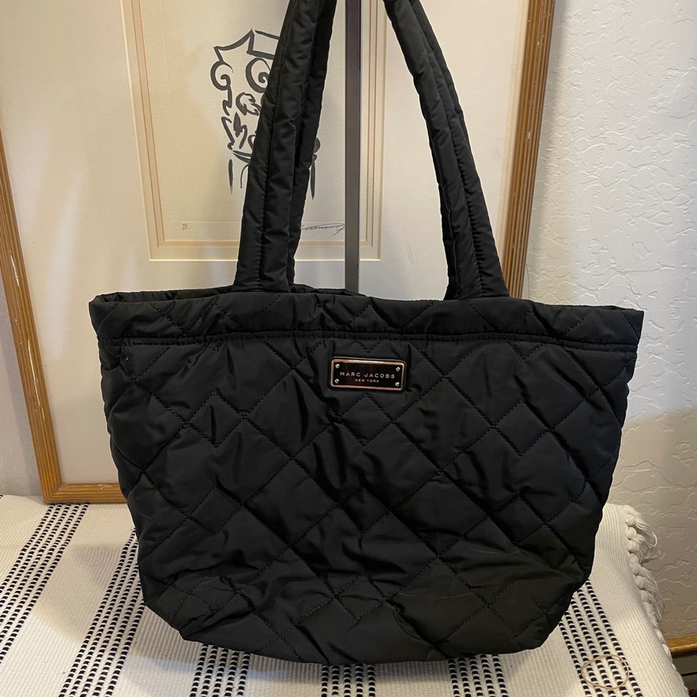 Marc Jacobs Black Quilted Nylon Tote - Picture 2 of 12